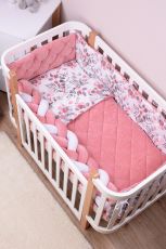 Дитячий постільний комплект Baby Veres Velour Powdery leaves (5 одиниць), бавовна-велюр